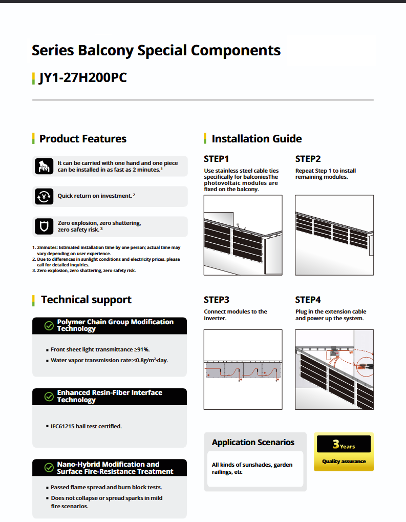 Balcony solar solution 2